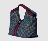  Túi Nữ Gucci Giglio Small Tote Bag 'Blue' 