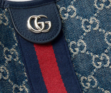  Túi Nữ Gucci Giglio Small Tote Bag 'Blue' 