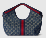  Túi Nữ Gucci Giglio Small Tote Bag 'Blue' 