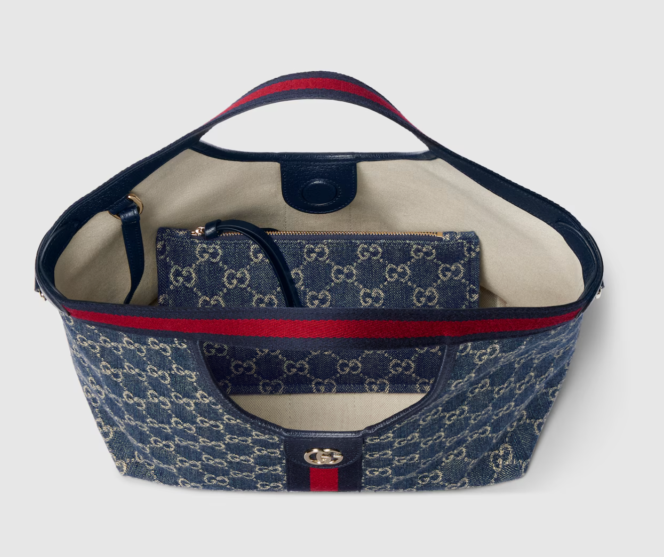  Túi Nữ Gucci Giglio Small Tote Bag 'Blue' 