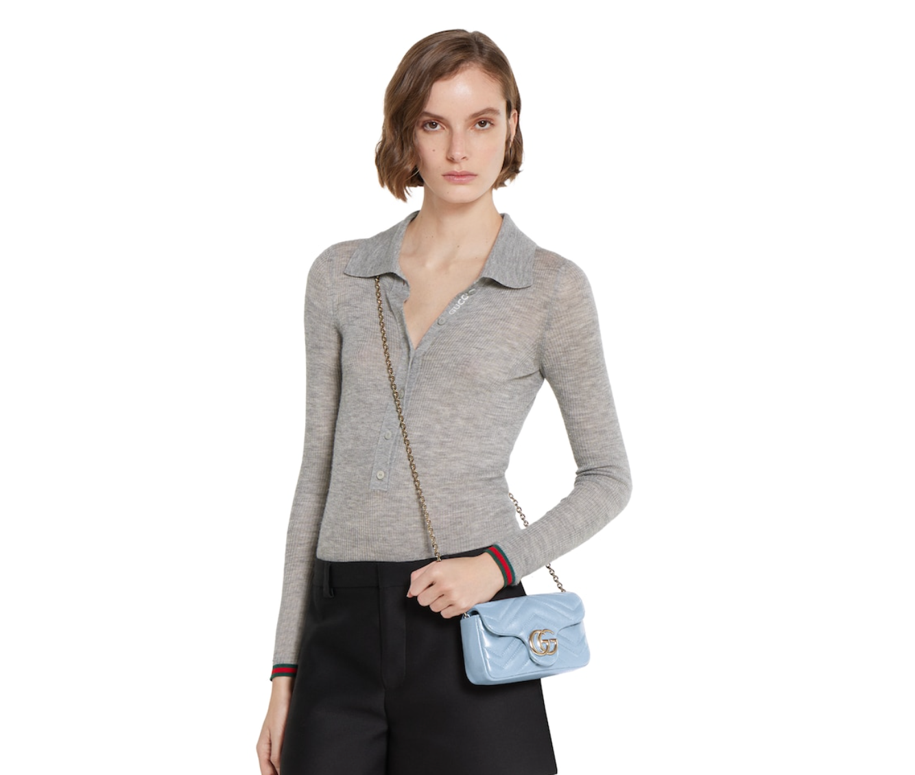  Túi Nữ Gucci Marmont Mini Shoulder Bag 'Blue' 