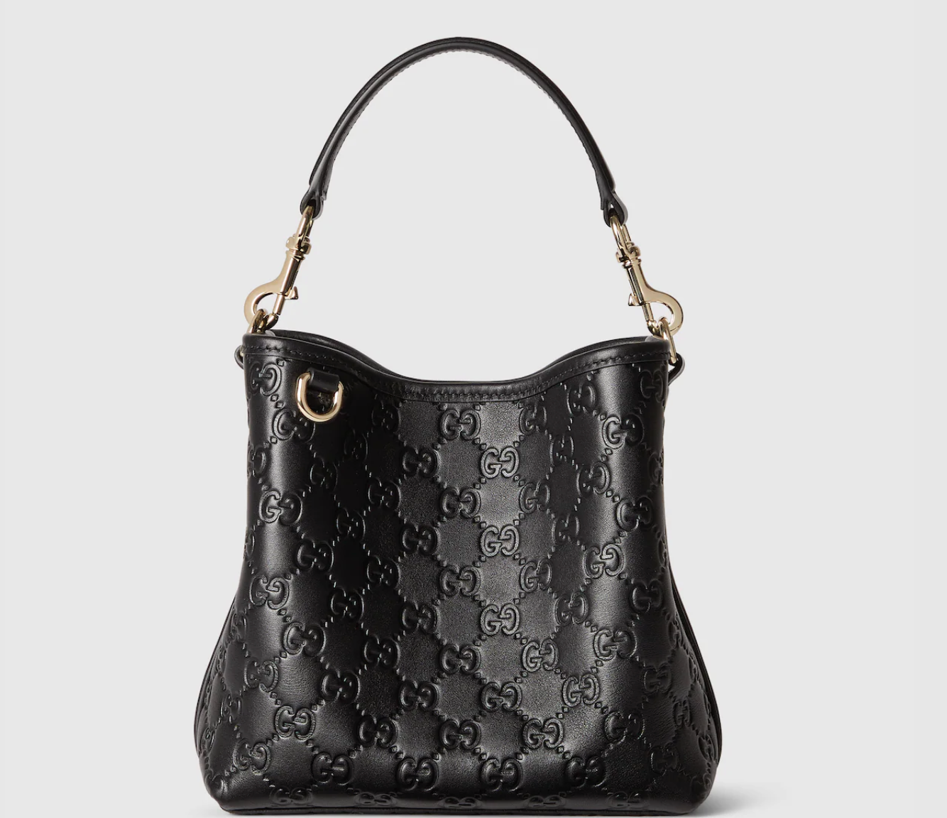  Túi Nữ Gucci Emblem Small Bucket Bag 'Black' 