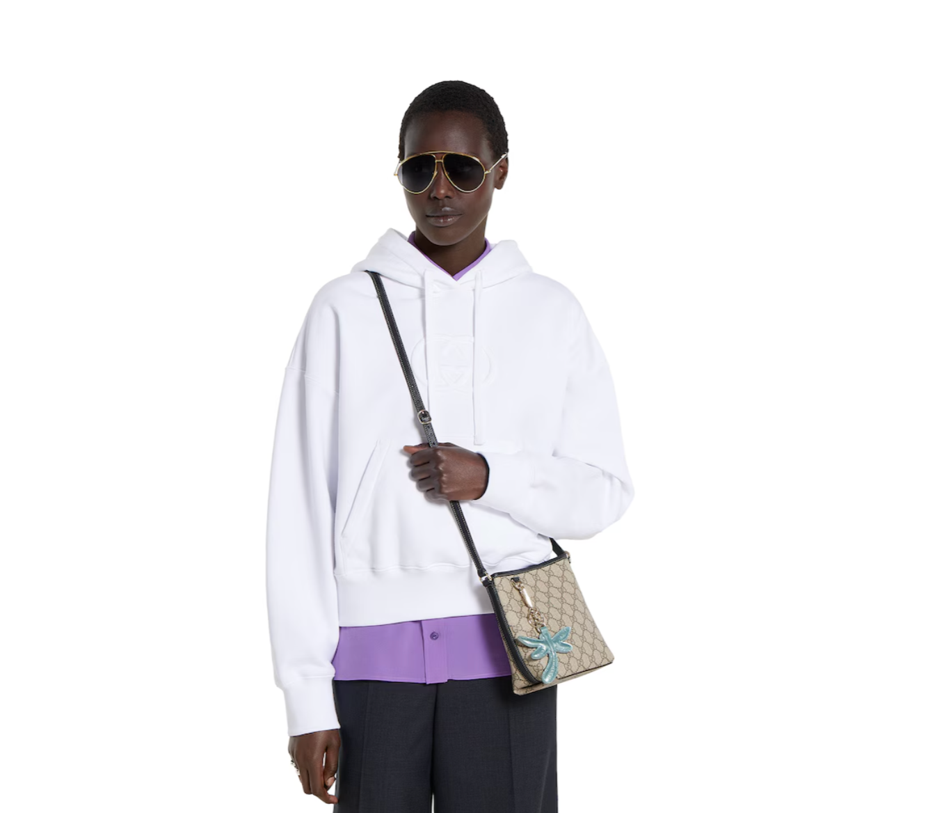  Túi Nữ Gucci Emblem Nano Bucket Bag 'Beige' 