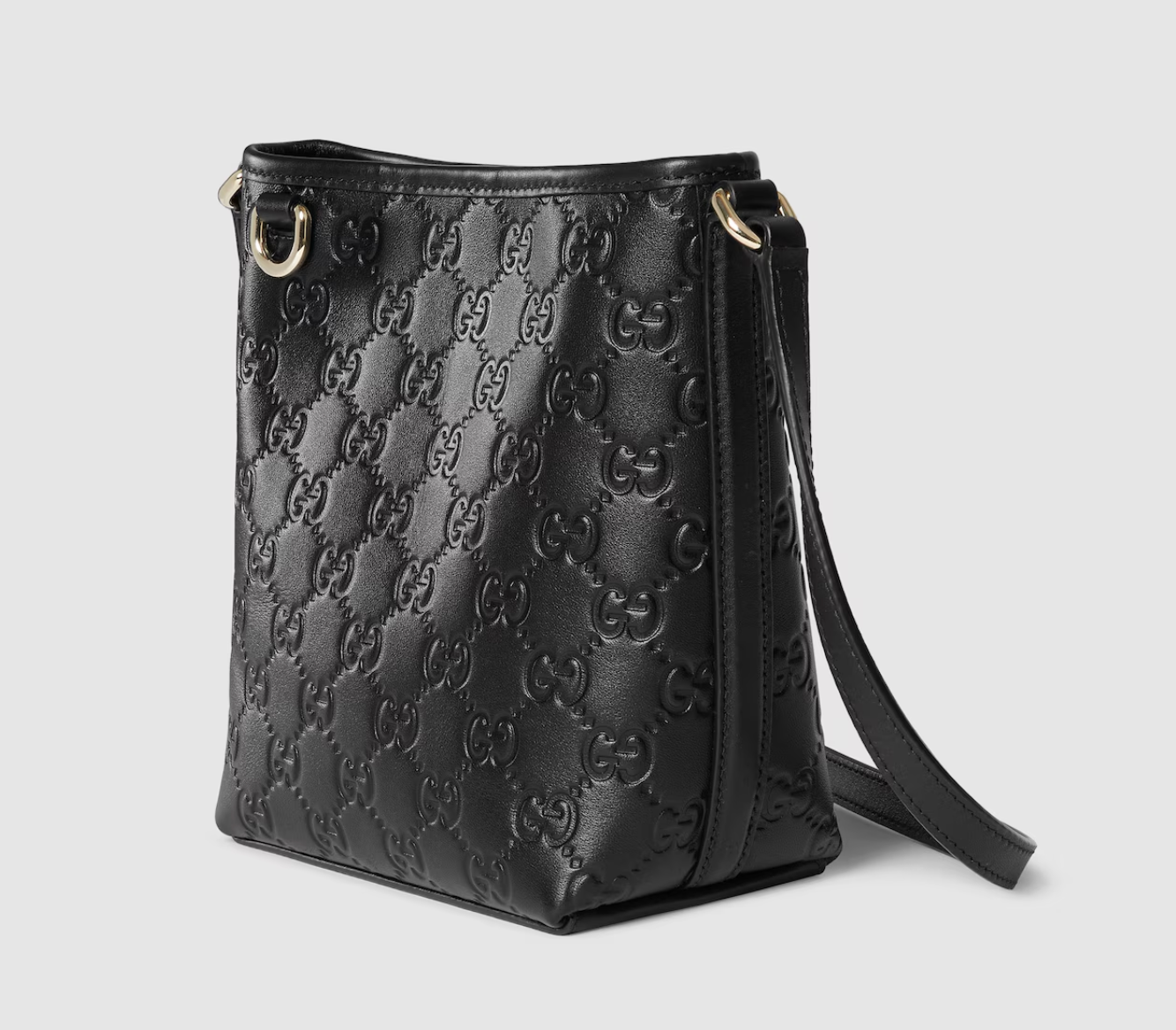  Túi Nữ Gucci Emblem Nano Bucket Bag 'Black' 