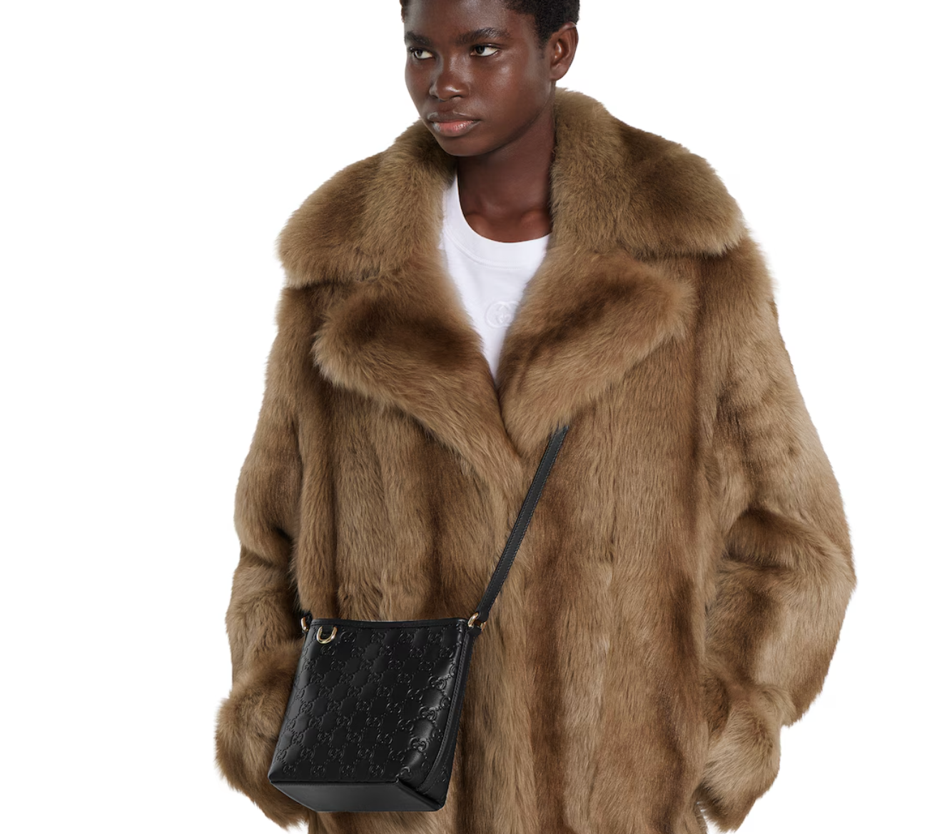  Túi Nữ Gucci Emblem Nano Bucket Bag 'Black' 