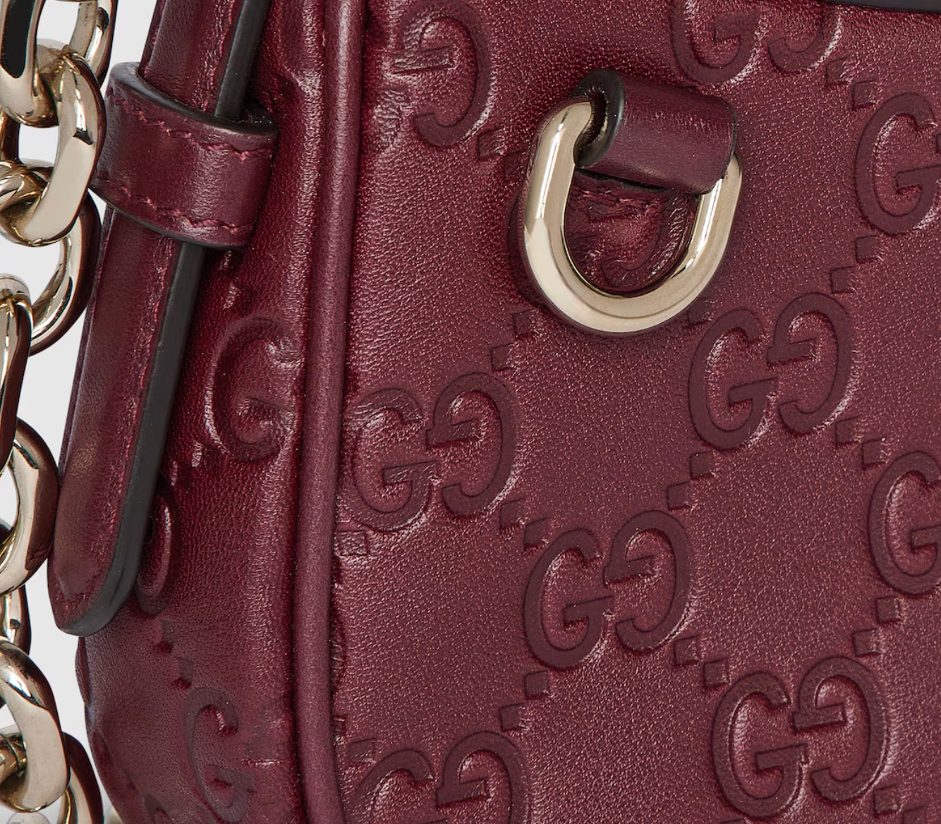  Túi Nữ Gucci Emblem Mini Shoulder Bag 'Rosso Ancora' 