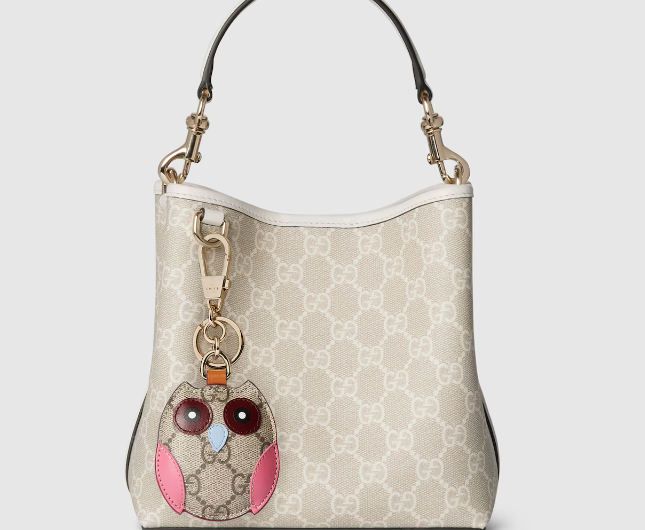  Túi Nữ Gucci Emblem Small Bucket Bag 'Beige' 