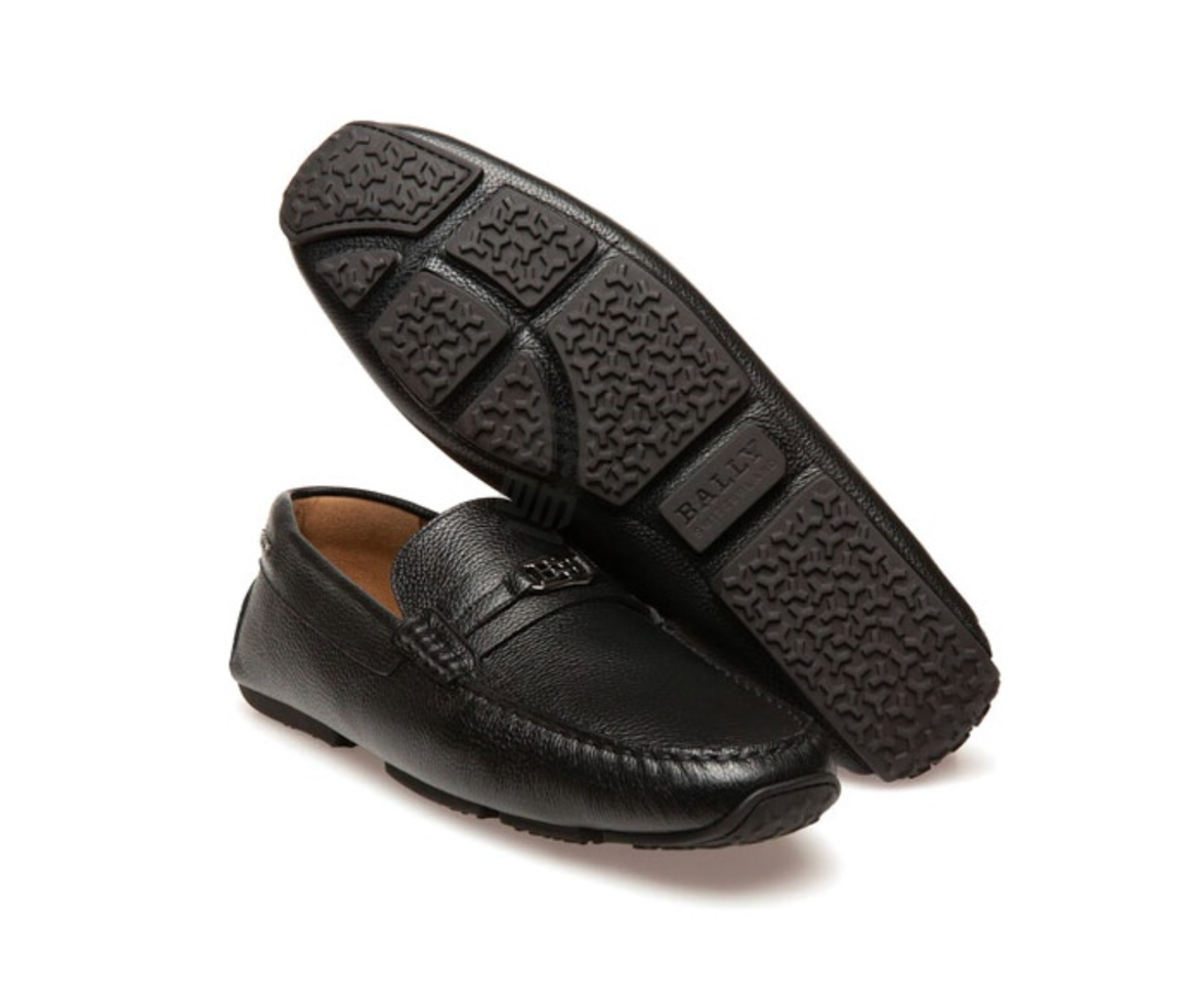  Giày Nam Bally Loafer Leather 'Black' 