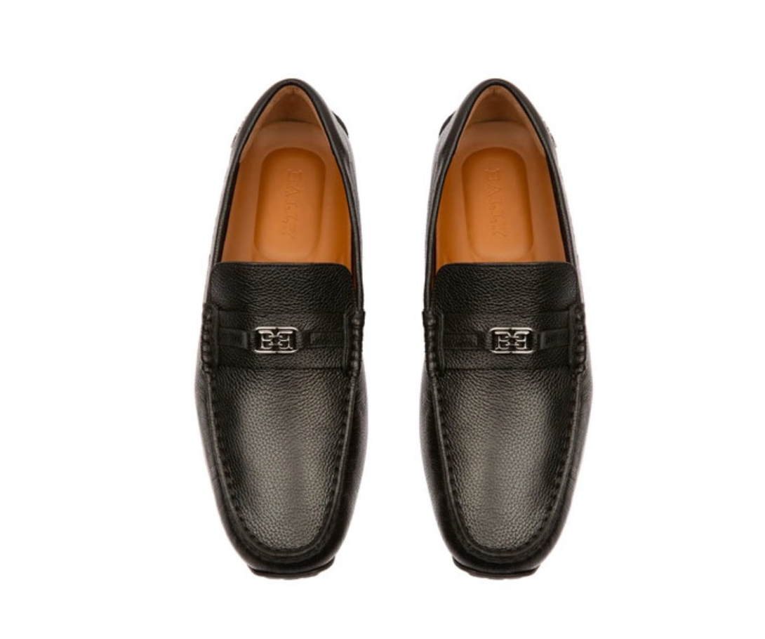  Giày Nam Bally Loafer Leather 'Black' 