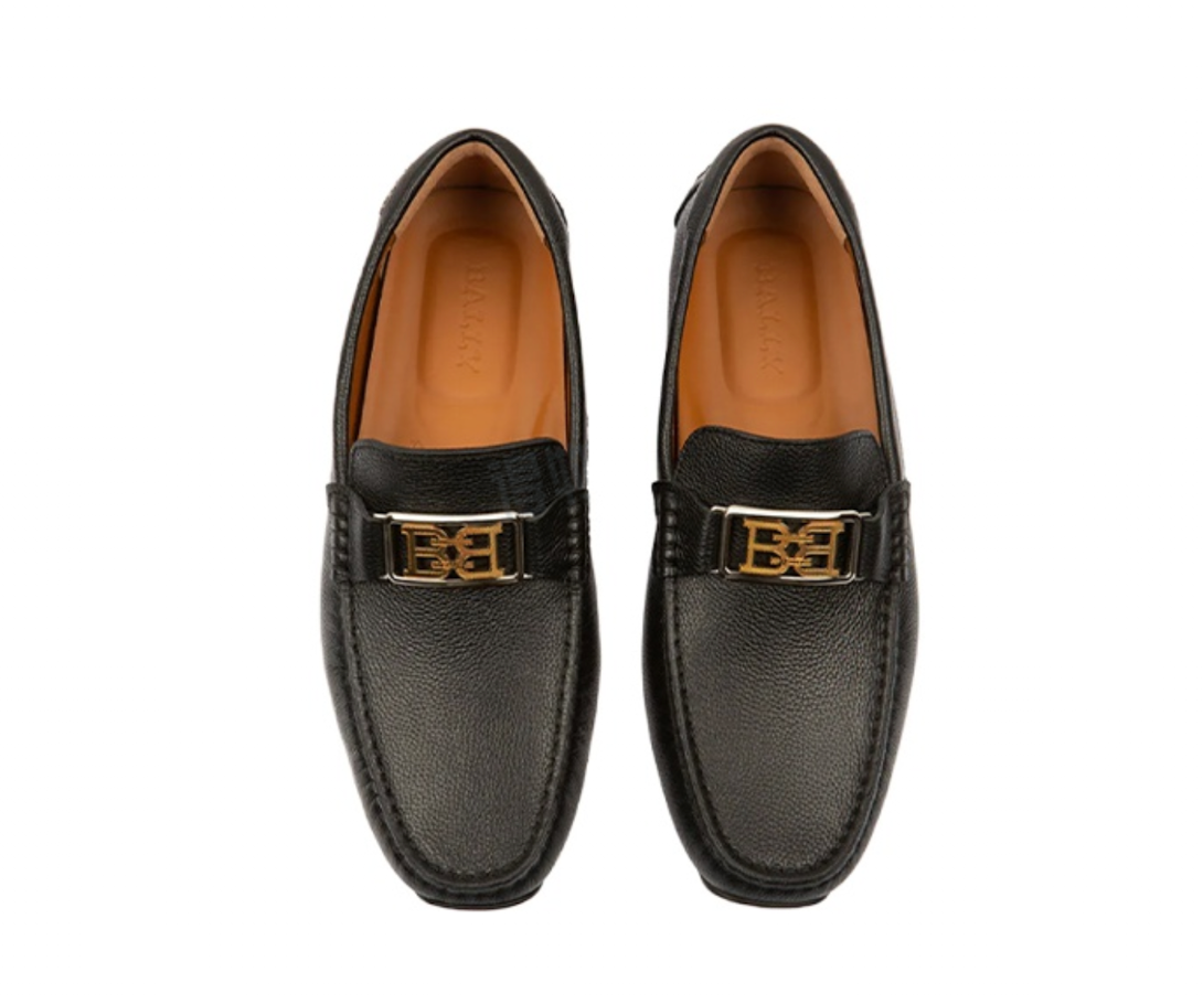  Giày Nam Bally Moccasin Leather 'Black' 