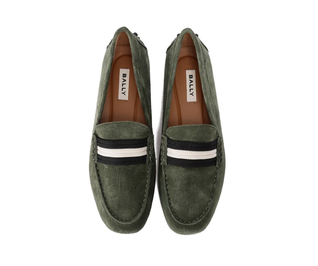  Giày Nam Bally Leather Loafer 'Green' 
