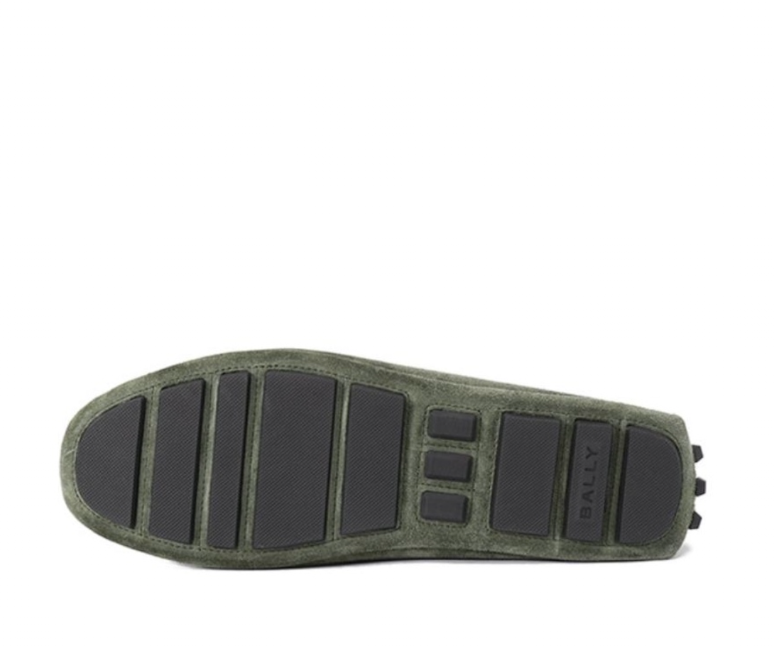  Giày Nam Bally Leather Loafer 'Green' 