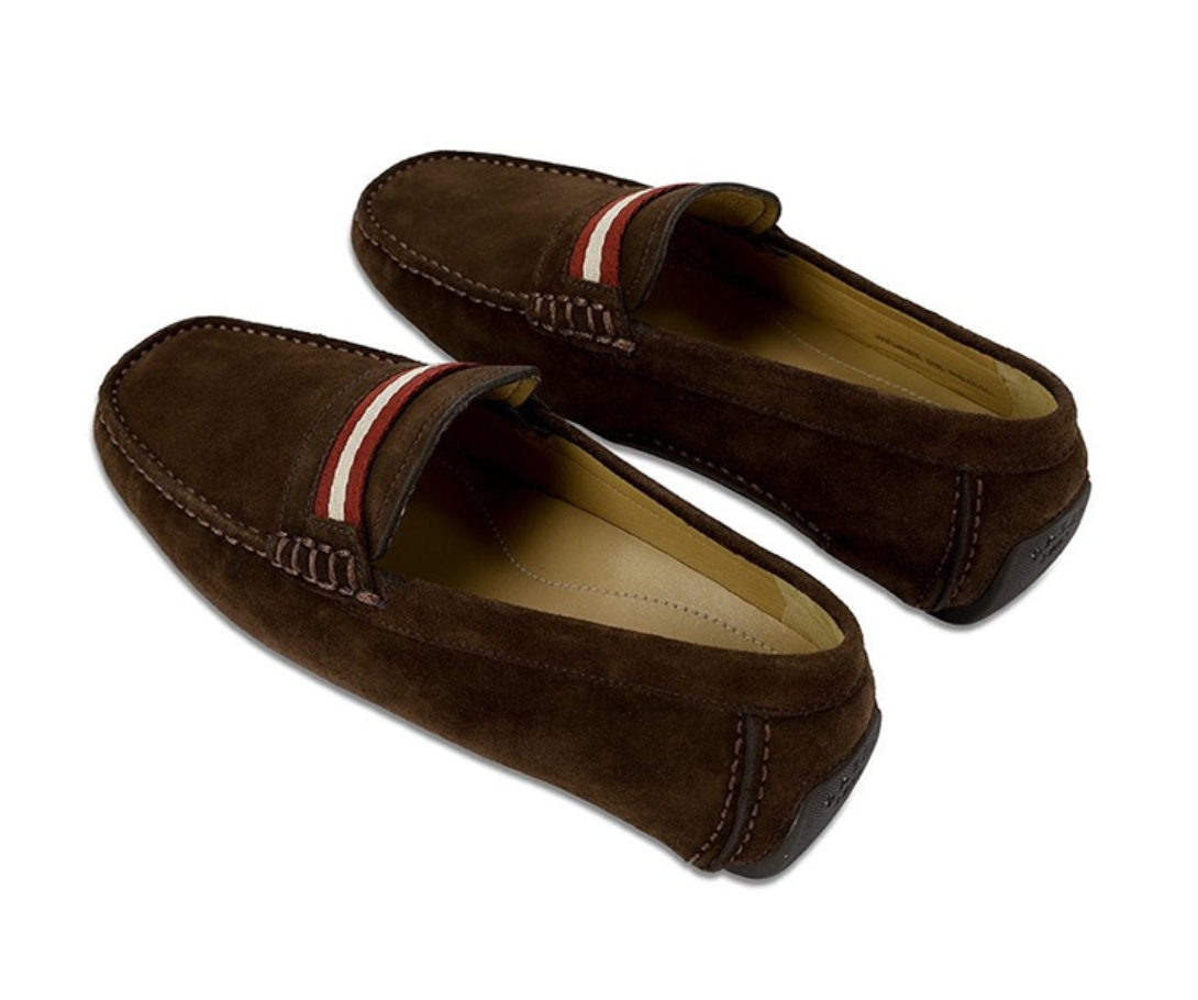  Giày Nam Bally Moccasin Suede 'Brown' 