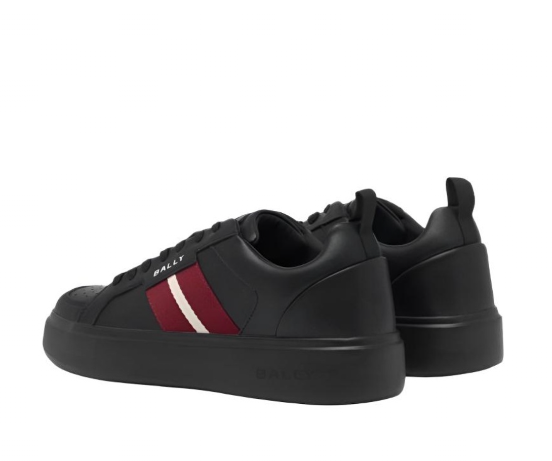  Giày Nam Bally Striped Lace-up Sneakers 'Black' 