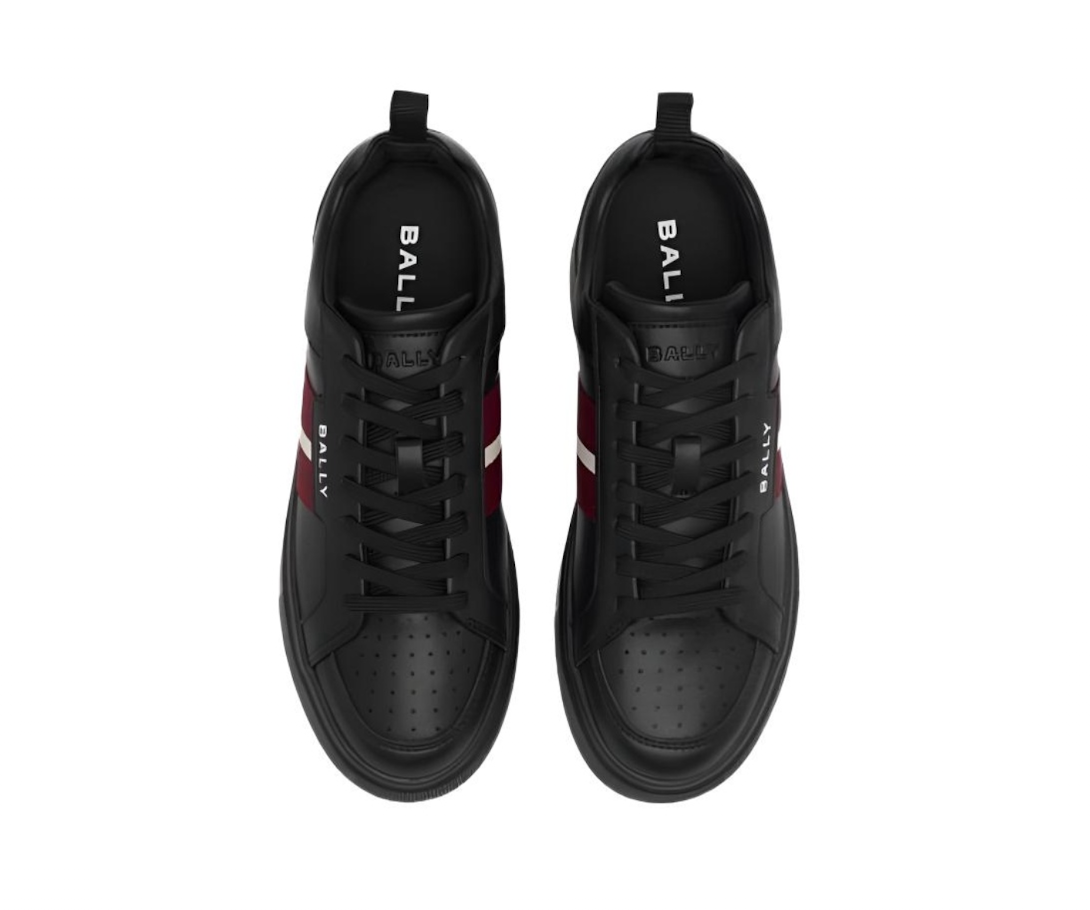 Giày Nam Bally Striped Lace-up Sneakers 'Black' 