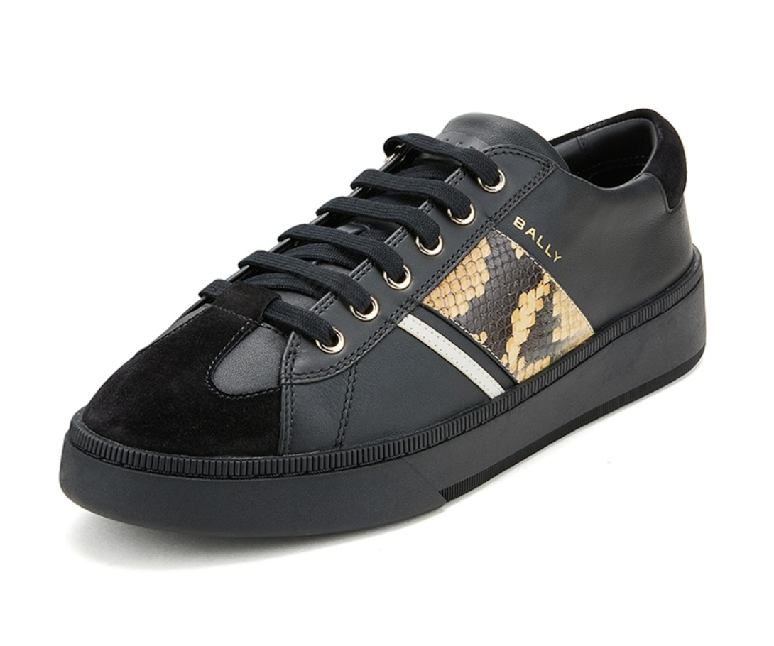  Giày Nam Bally Leather Sneakers 'Black' 