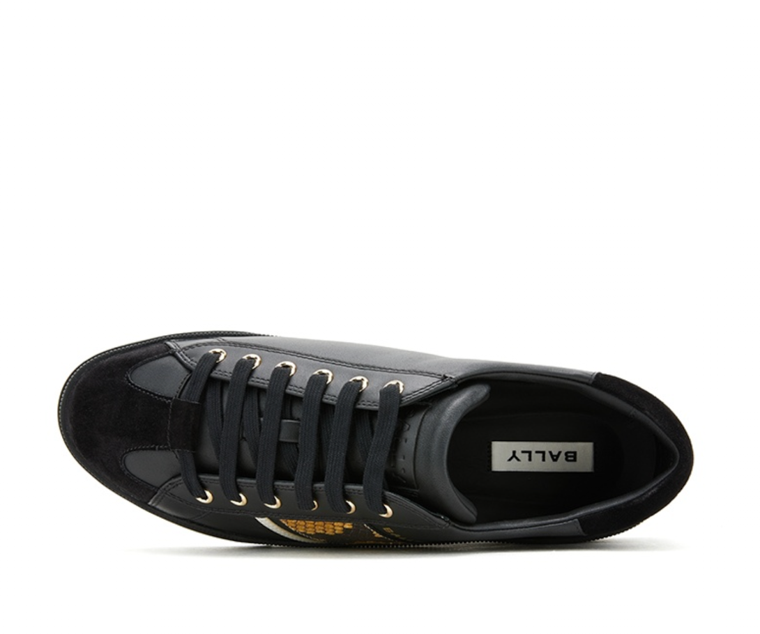  Giày Nam Bally Leather Sneakers 'Black' 