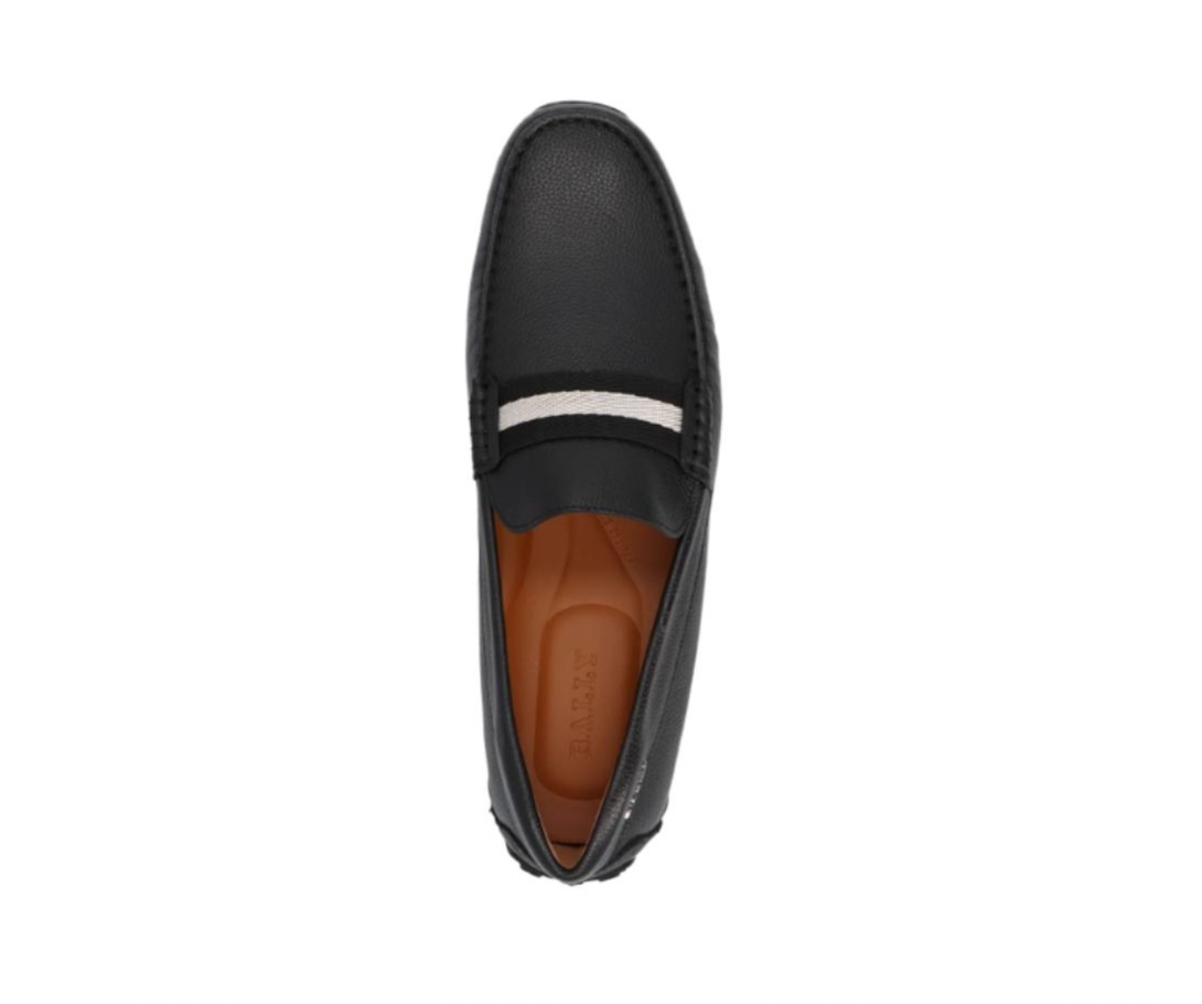  Giày Nam Bally Pearce Leather Moccasin 'Black' 