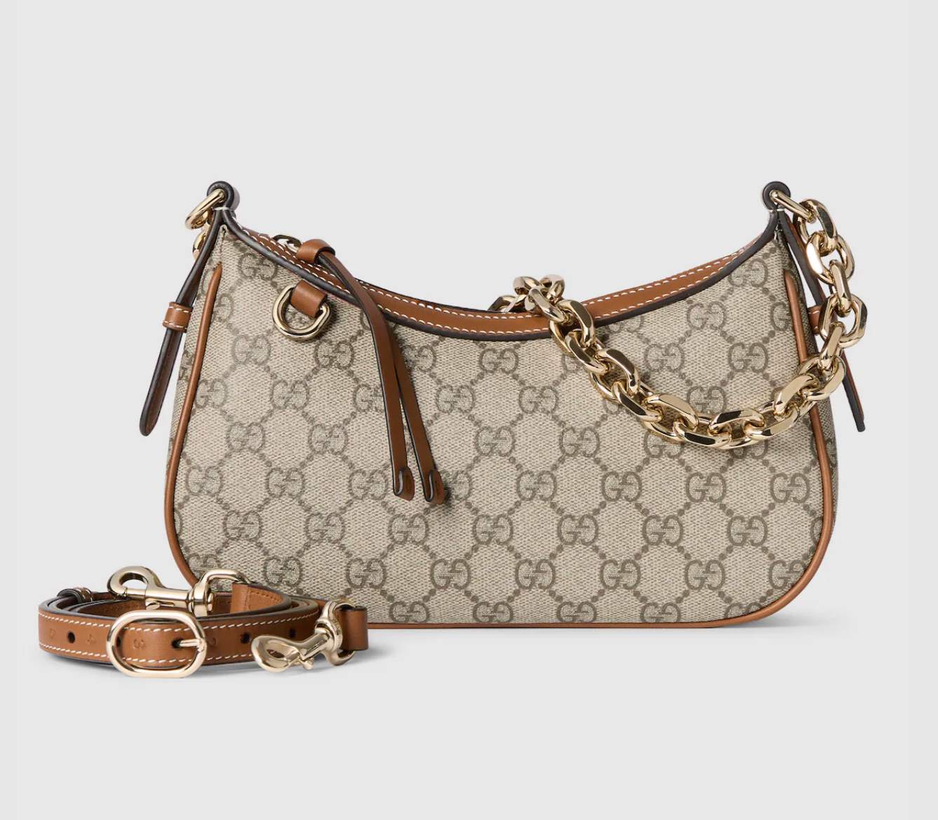  Túi Nữ Gucci GG Emblem Small Shoulder Bag 'Beige' 