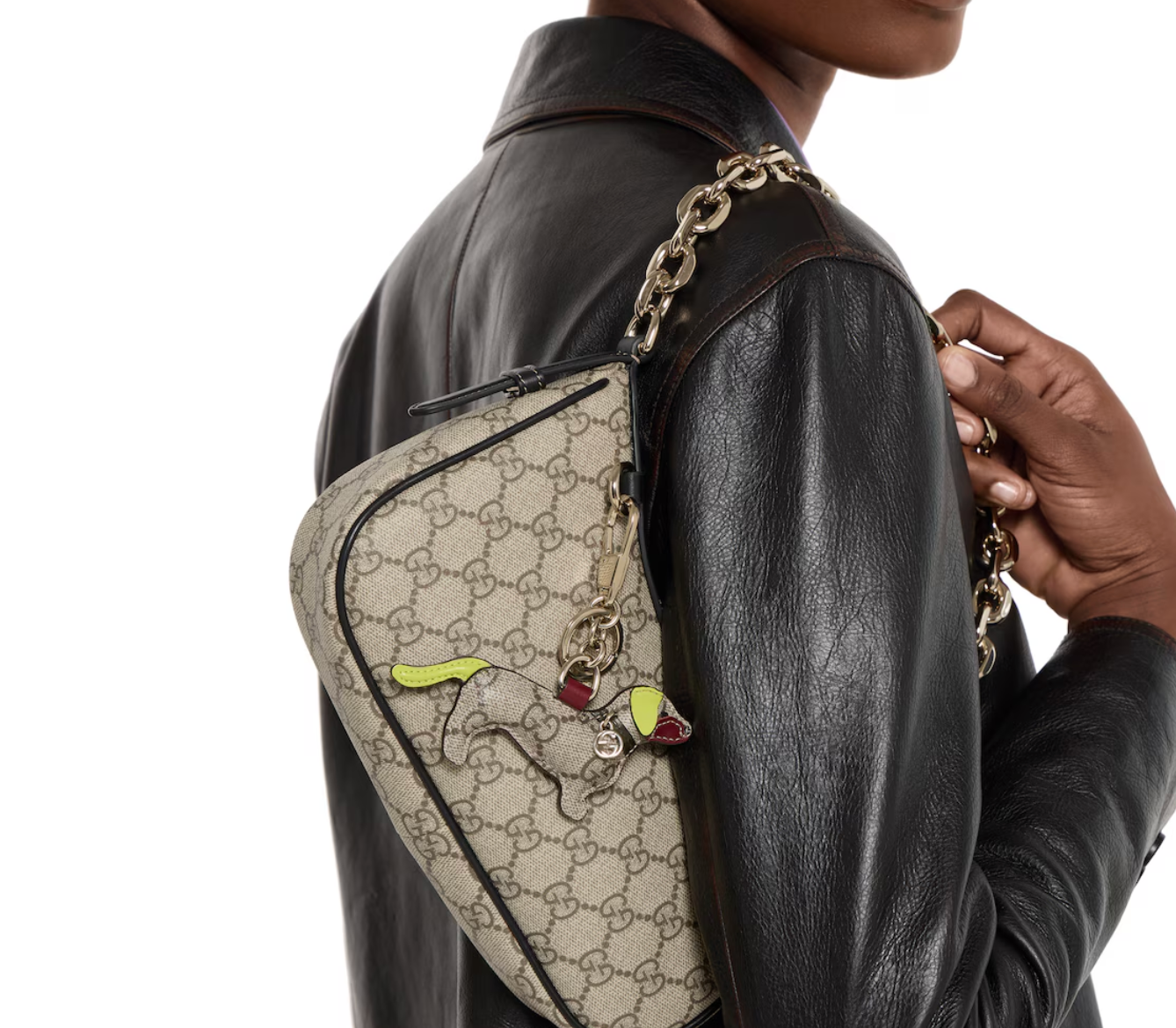  Túi Nữ ‎Gucci GG Emblem Small Shoulder Bag 'Beige' 