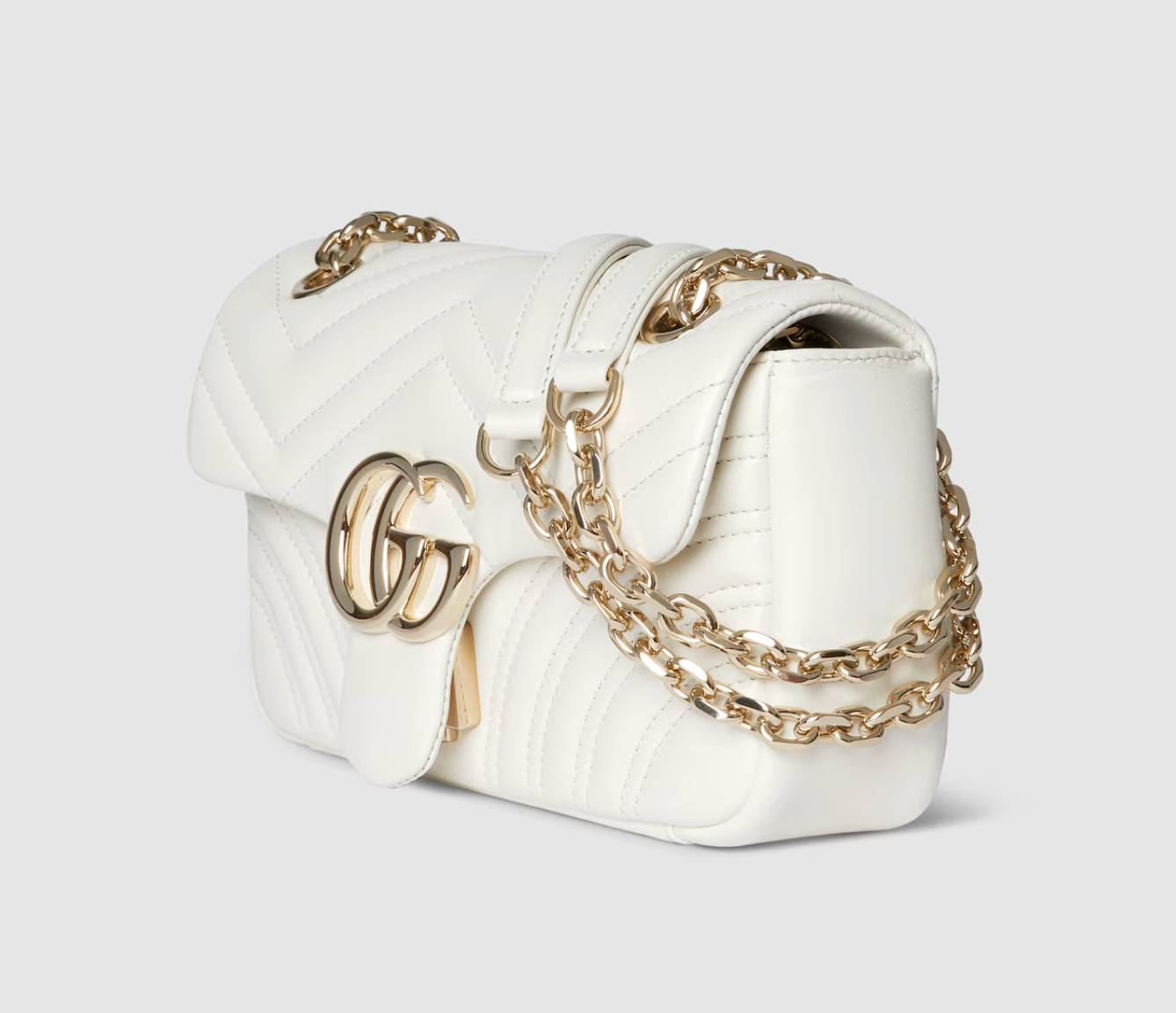  Túi Nữ Gucci GG Marmont Small Shoulder Bag 'White' 