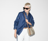  Túi Nữ ‎Gucci GG Emblem Small Bucket Bag 'Beige' 