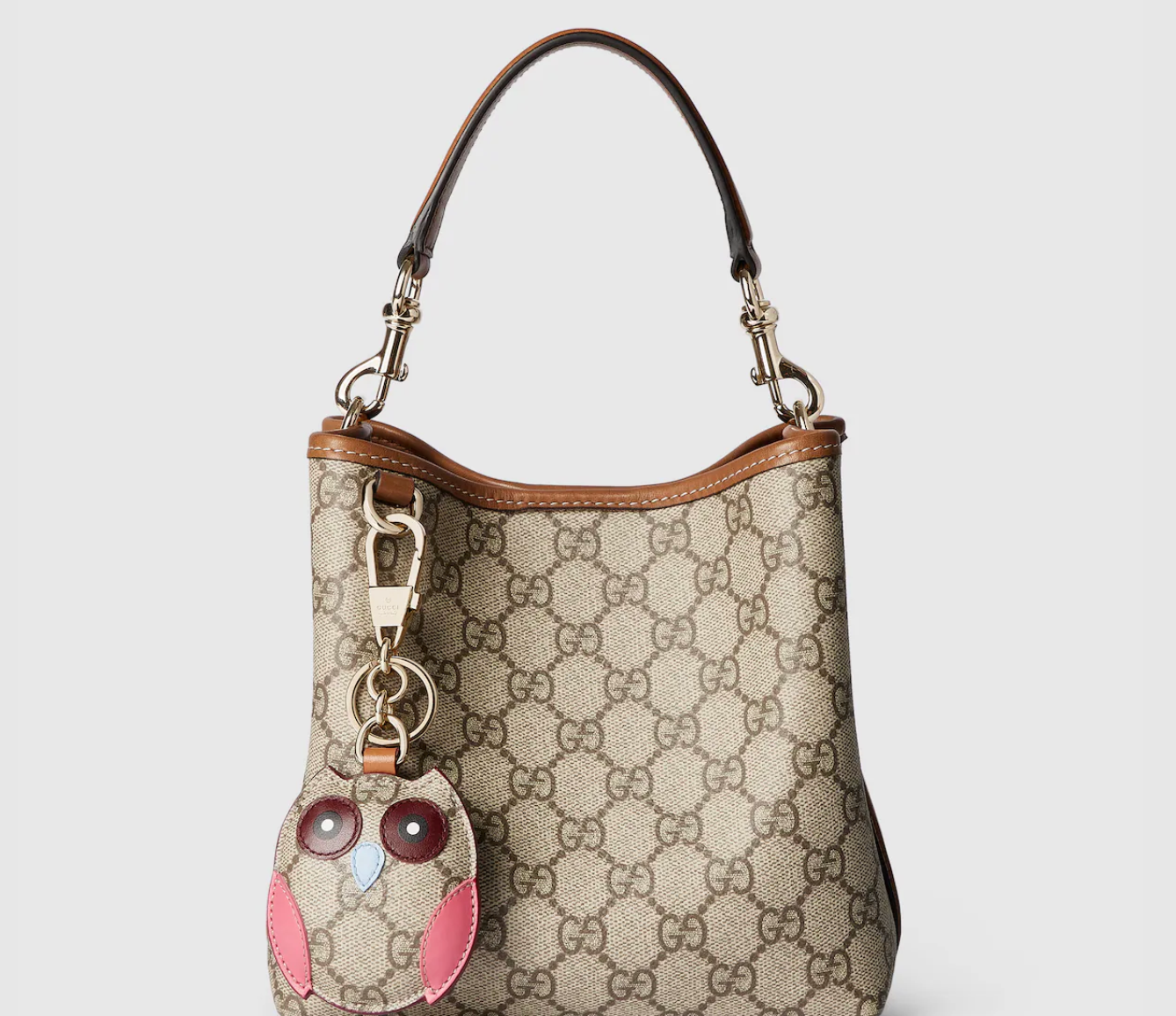  Túi Nữ ‎Gucci GG Emblem Small Bucket Bag 'Beige' 