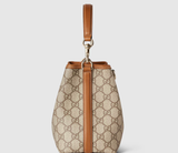  Túi Nữ ‎Gucci GG Emblem Small Bucket Bag 'Beige' 