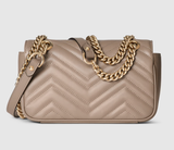  Túi Nữ Gucci GG Marmont Small Shoulder Bag 'Taupe' 