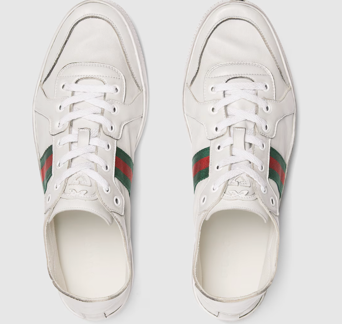  Giày Nam Gucci Stretch Low-top Trainer 'White' 