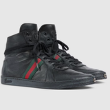  Giày Nam Gucci Stretch High-top Trainer 'Black' 