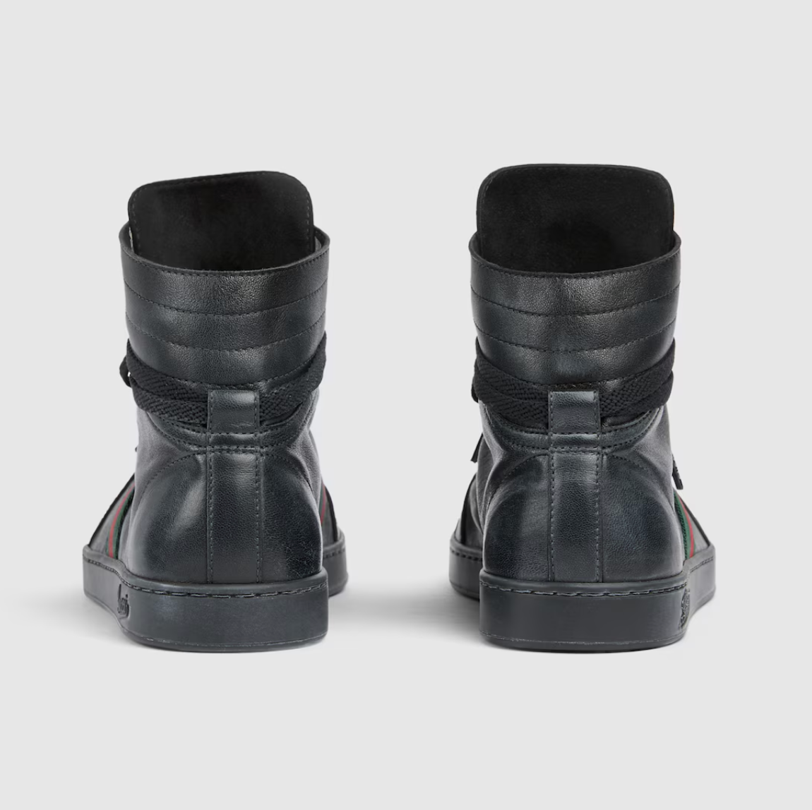  Giày Nam Gucci Stretch High-top Trainer 'Black' 
