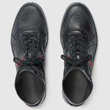 Giày Nam Gucci Stretch High-top Trainer 'Black' 