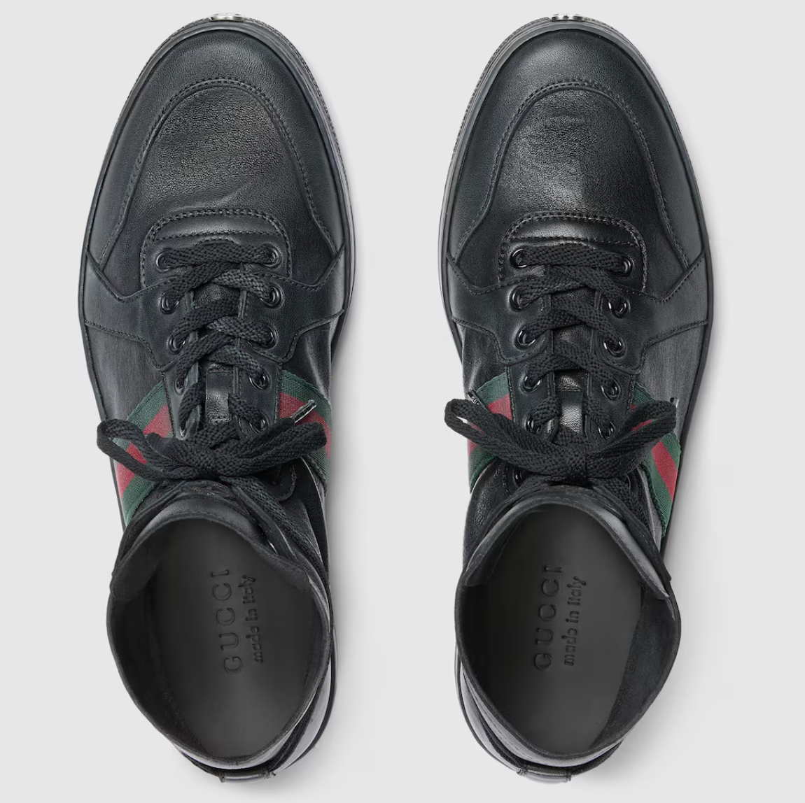  Giày Nam Gucci Stretch High-top Trainer 'Black' 