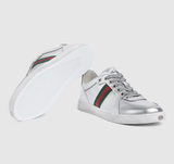  Giày Nữ Gucci Stretch Low-top Trainer 'Silver' 