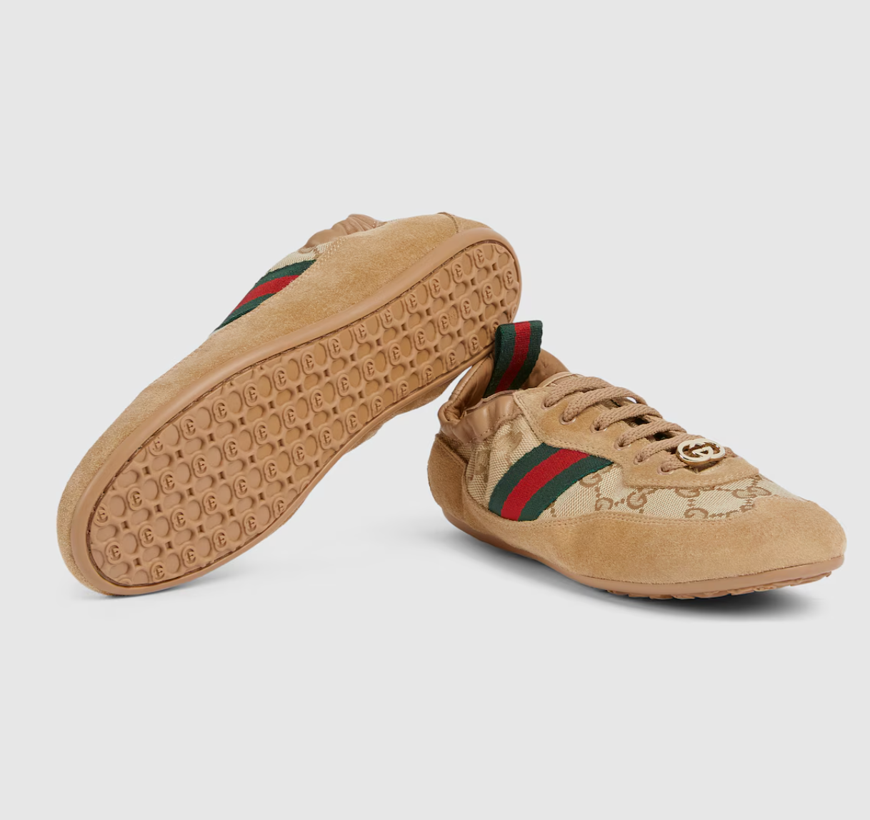  Giày Nữ Gucci Shift Trainers 'Beige' 