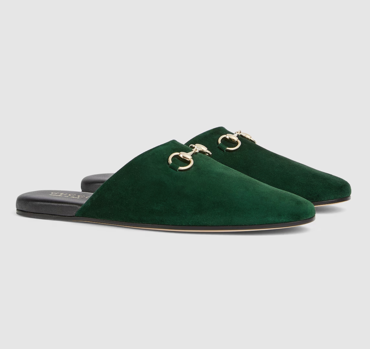  Giày Nữ Gucci Mule With Horsebit 'Green' 