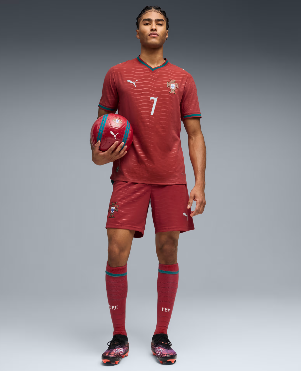  Áo Puma Portugal Away Player Jersey 'Red' 