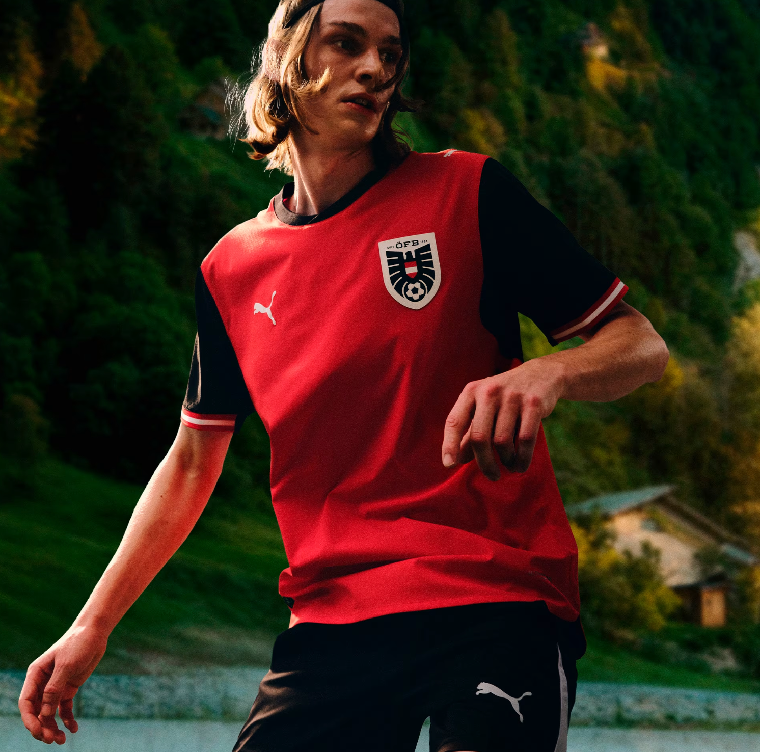  Áo Puma Austria Home Soccer Jersey 