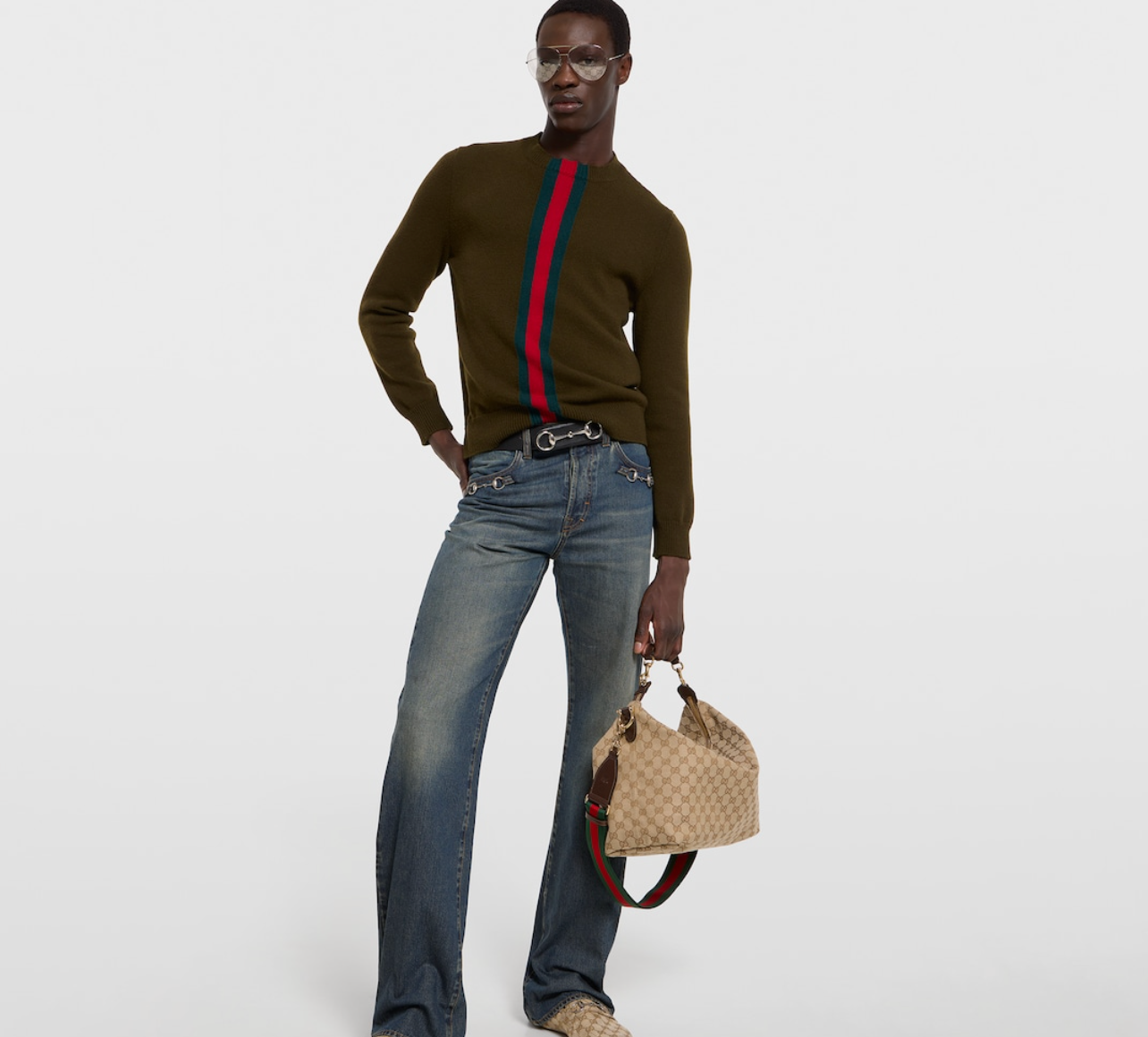  Túi Gucci Brera Medium Crossbody Bag 'Beige' 