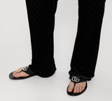  Dép Nam Gucci Riviera Thong Sandal 'Black' 