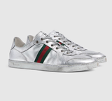  Giày Nam Gucci Stretch Low-Top Trainer 'Silver' 