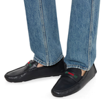  Giày Nam Gucci Driver With Web Detail 'Black' 