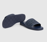  Dép Nam Gucci Sandal Tonal Logo 'Blue' 