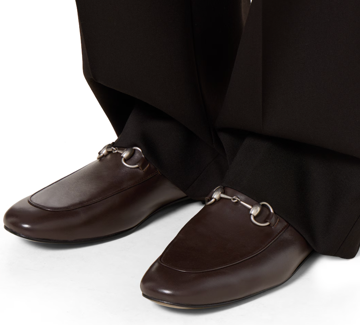  Giày Nam Gucci Mule With Horsebit 'Brown' 