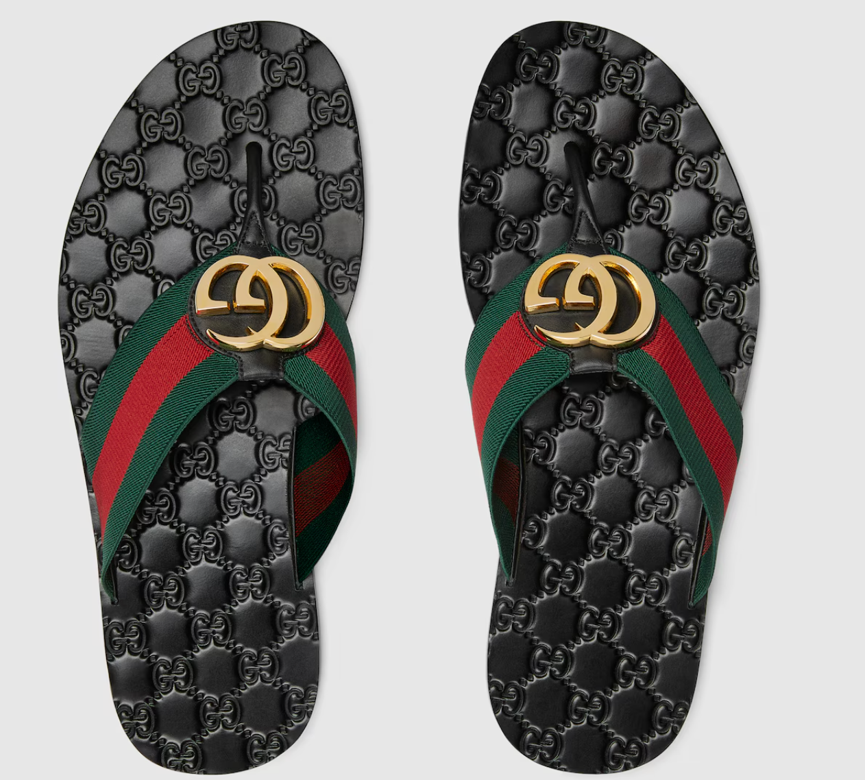  Dép Nam Gucci Riviera Thong Sandal 'Black' 