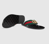 Dép Nam Gucci Riviera Thong Sandal 'Black' 