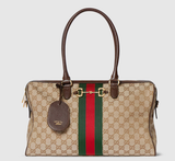  Túi Nữ Gucci Borsetto Large Boston Bag 'Brown' 