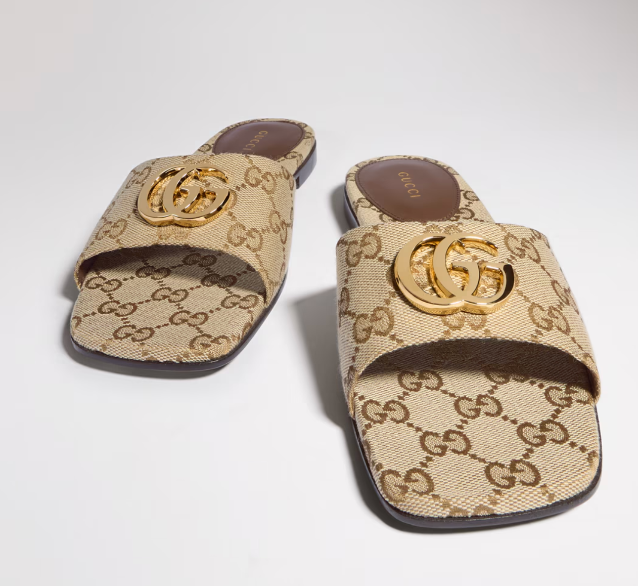  Dép Nữ Gucci Slide Sandal Double G 'Sand' 