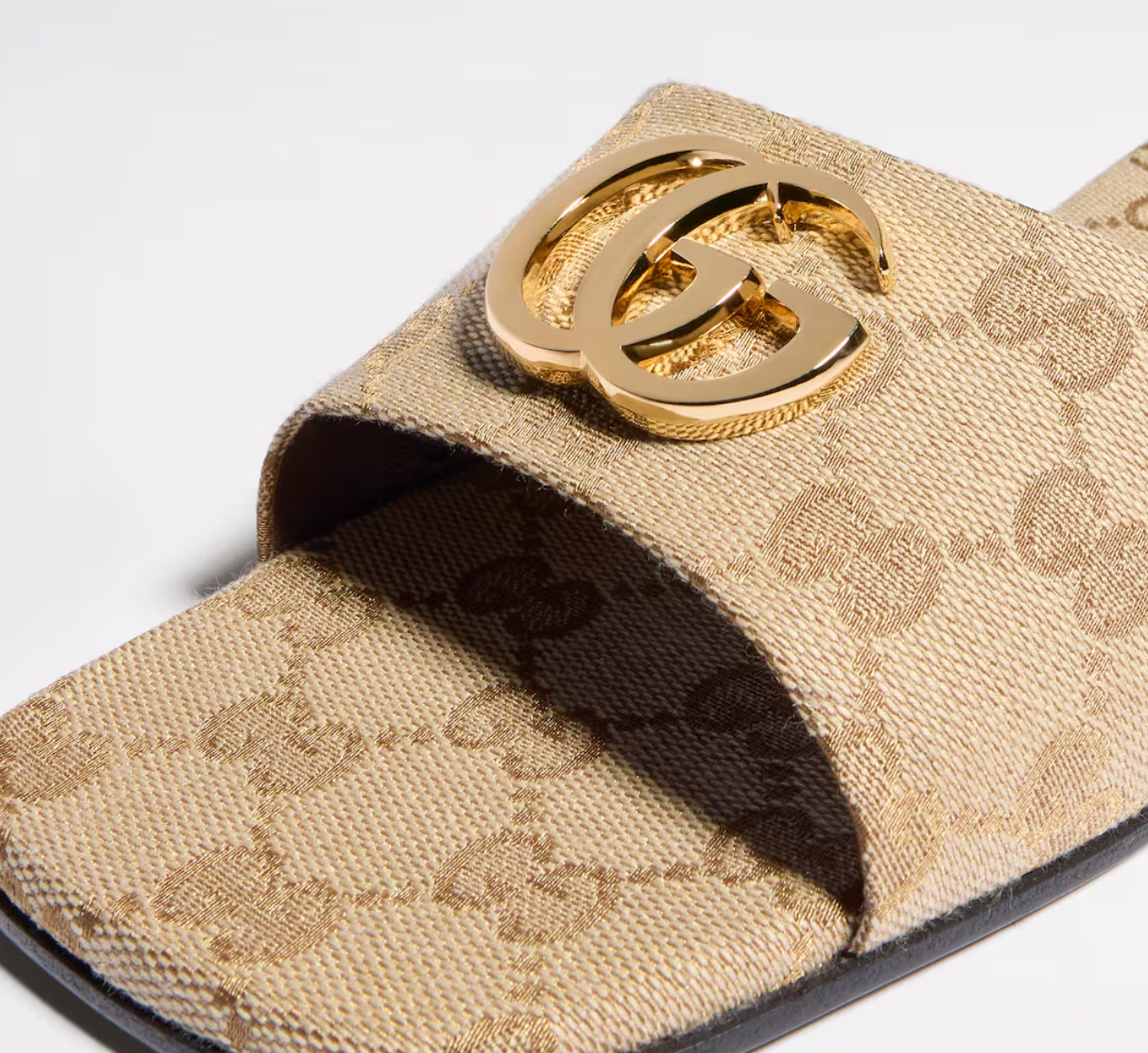  Dép Nữ Gucci Slide Sandal Double G 'Sand' 